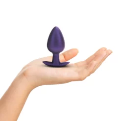 Ouch! Gladde Siliconen Buttplug 4 cm - Paars Metallic