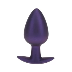 Ouch! Gladde Siliconen Buttplug 4 cm - Paars Metallic