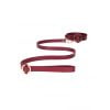 Ouch Halo - Luxe Collar met Riem - Burgundy