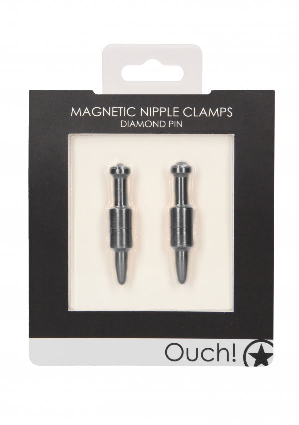 Ouch - Magnetische Tepelklemmen - diamant pen - grijs