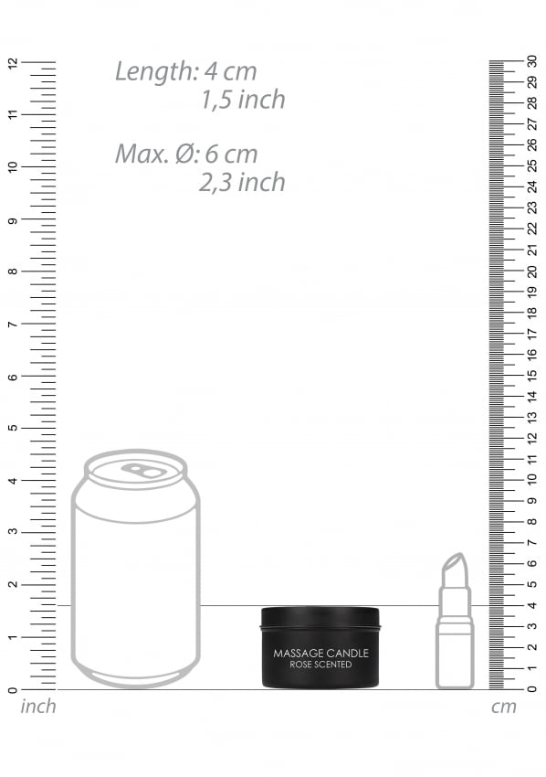 Ouch - Massagekaars - Rozengeur