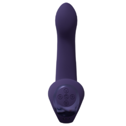 Paarse Triple Motor Stotende met geavanceerde vinger en pulsgolfstimulator
