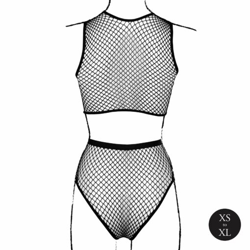 Prachtig tweedelig stuk met crop top - One Size