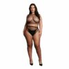 Prachtig tweedelig stuk met crop top - Plus Size