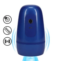 Pumped - Pulsar Druk en Zuig-en Vibratie Masturbator Pomp - Metalic Blauw