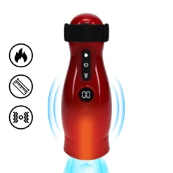 Pumped - Virtuo Zuig- en Vibrator masturbatorpomp met telefoon houder - Rood