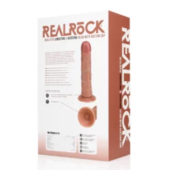 RealRock- Vibrerende En Roterende Vibrator 20.5 cm – Tan