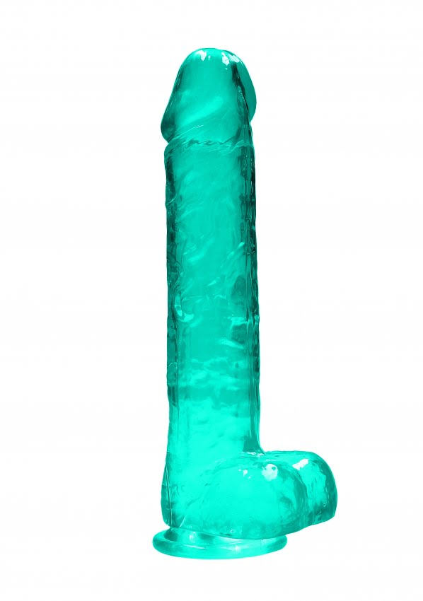 Realistische-Dildo-met-Ballen-25-cm-Turquoise-