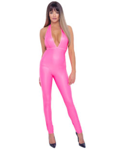 Sexy fel roze Jumpsuit