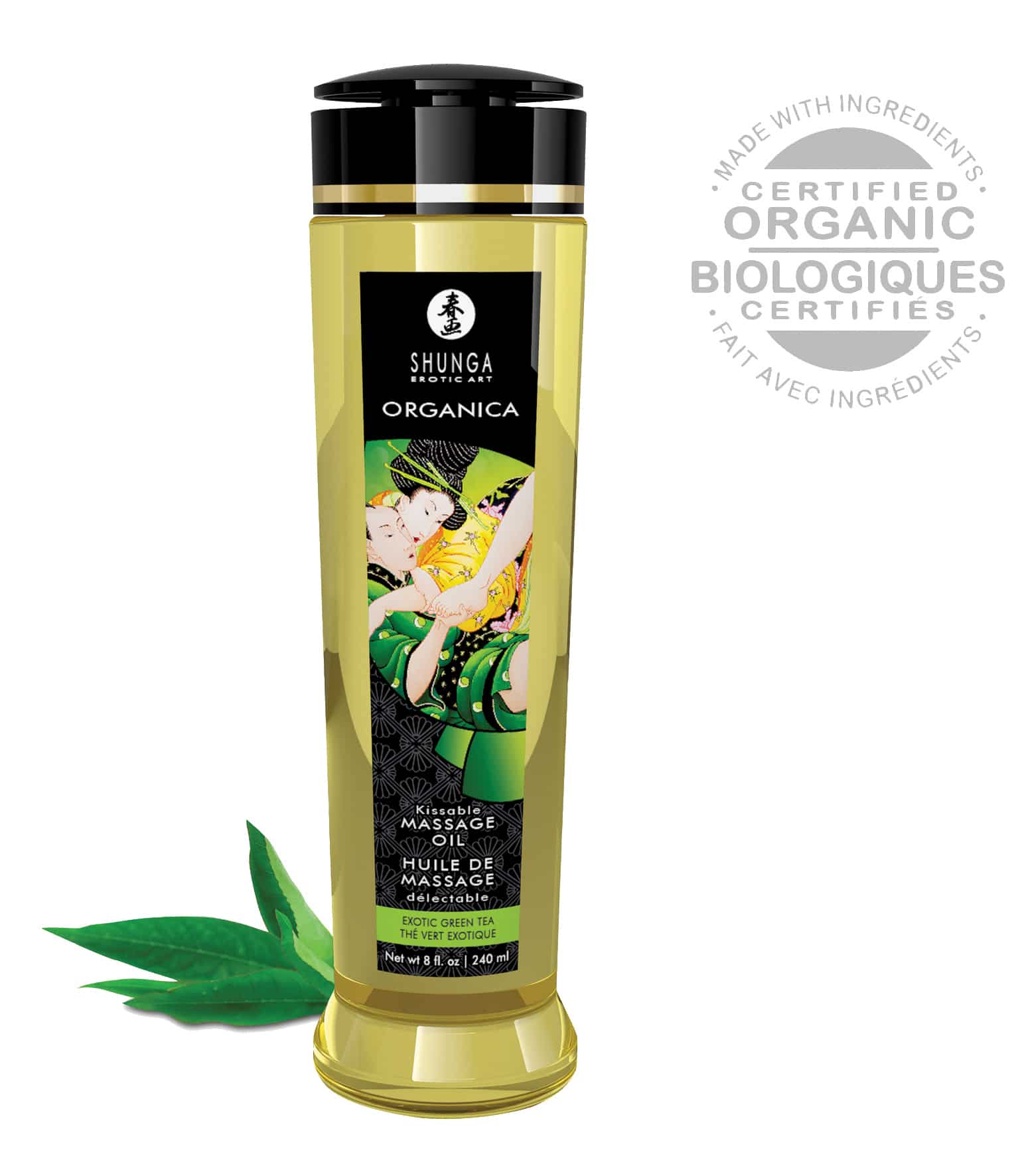 Shunga - Organica Massage Olie Exotic Green Tea 240 ml
