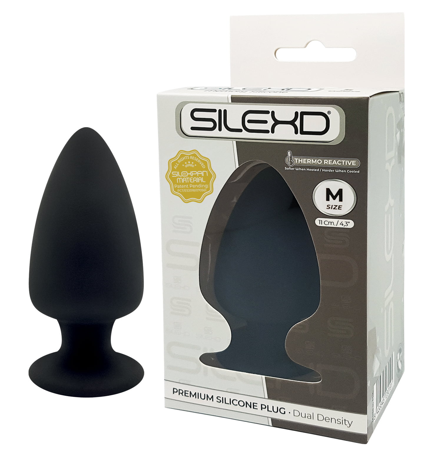 Silexd - Model 1 Dual siliconen Butt plug - Medium