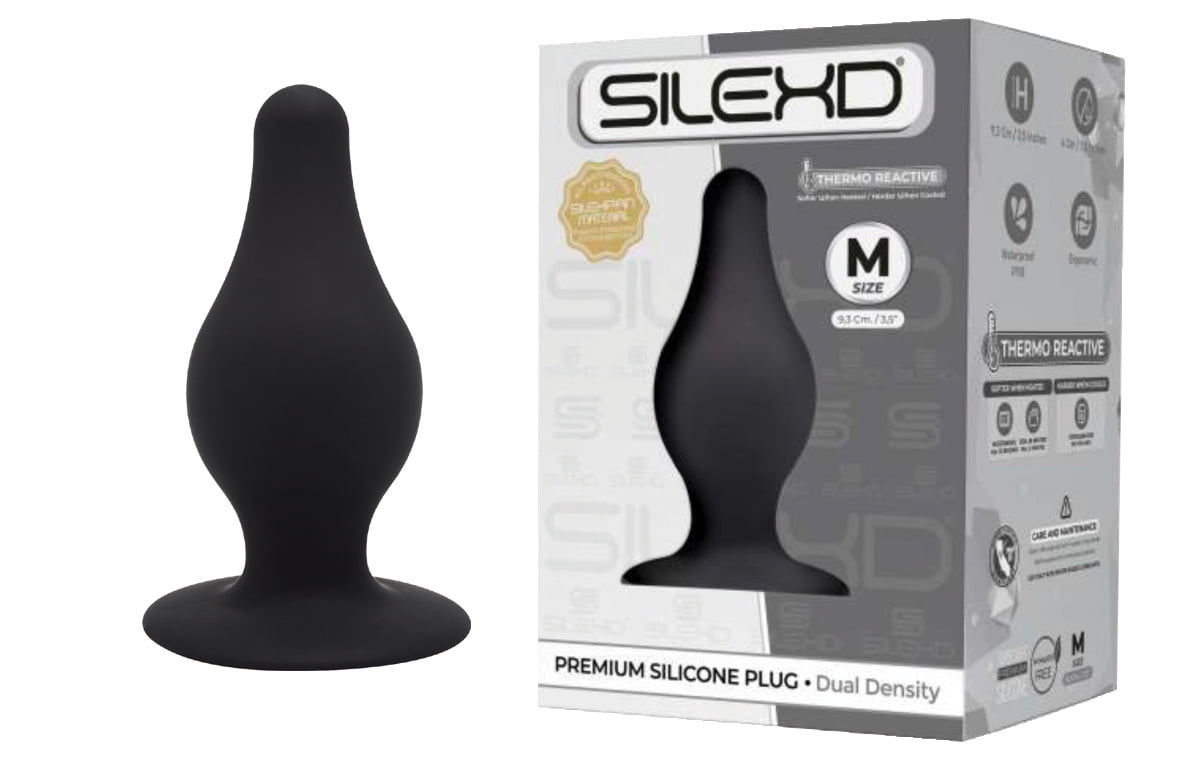 Silexd - Model 2 Dual siliconen Butt plug - Medium