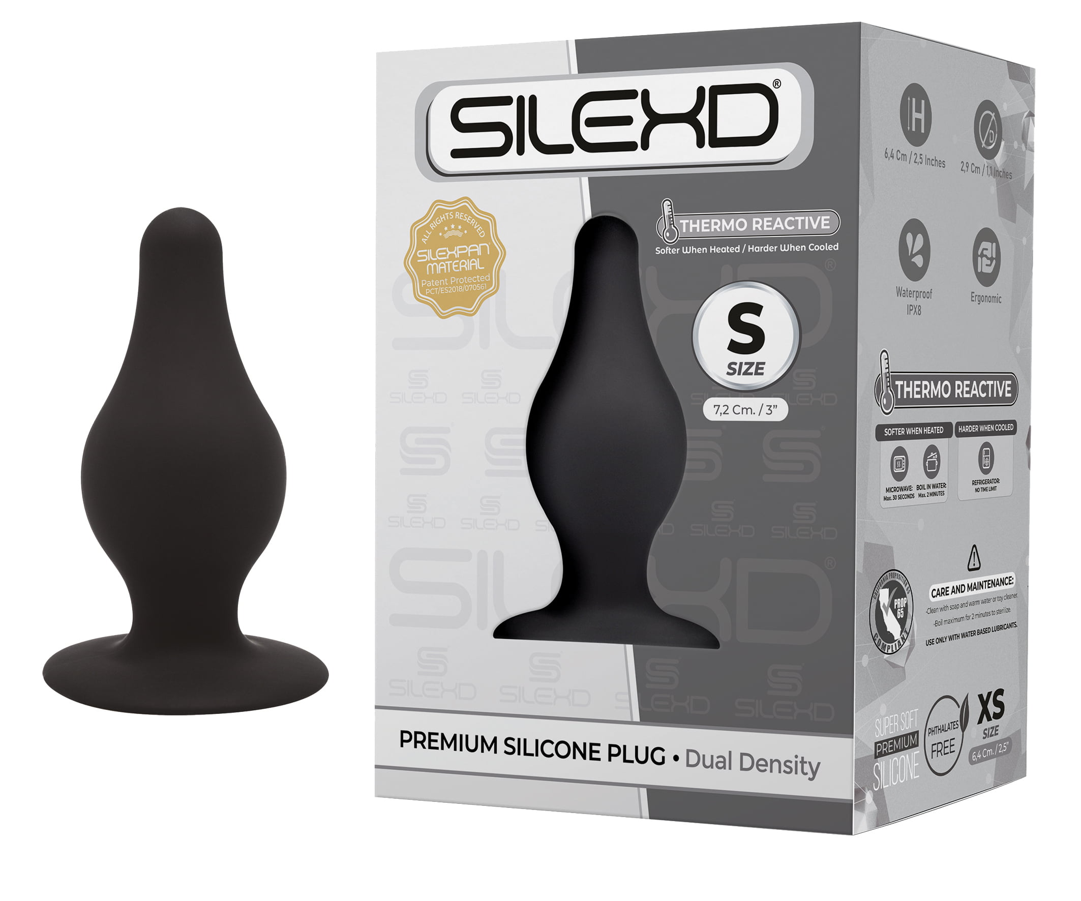 Silexd - Model 2 Dual siliconen Butt plug - Small