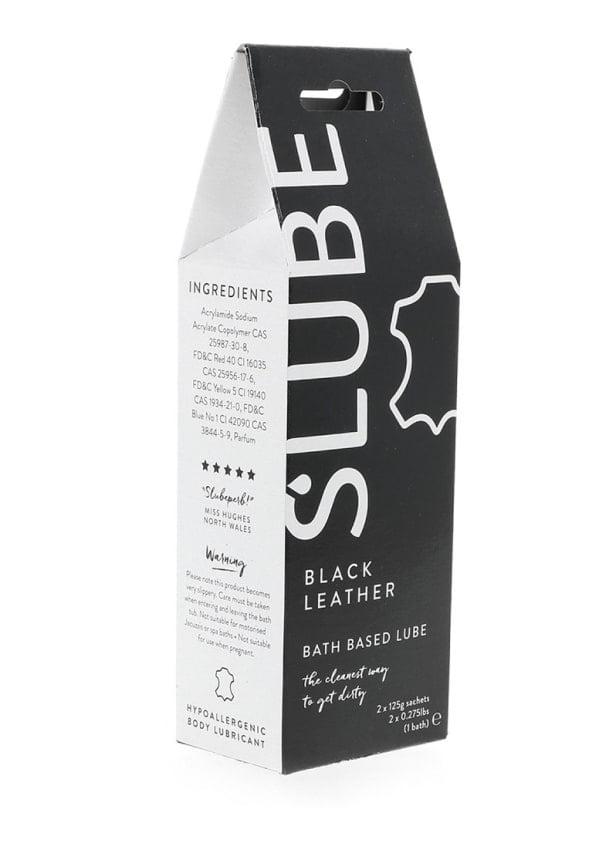 Slube – Massage en Glijmiddel Black Leather – klein verpakking