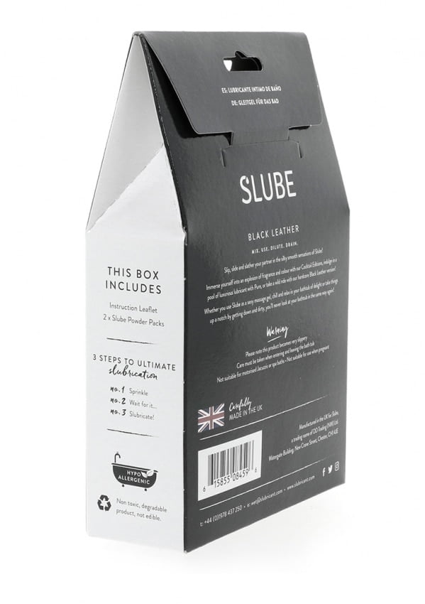 Slube – Massage en Glijmiddel Black Leather – Groot verpakking
