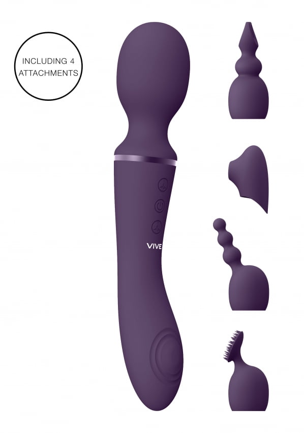 Vive Nami - Dubbelzijdige Wand en clitoris Vibrator - Paars
