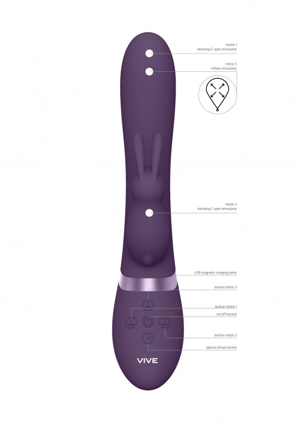 Vive Taka - Opblaasbare Vibrator - Paars