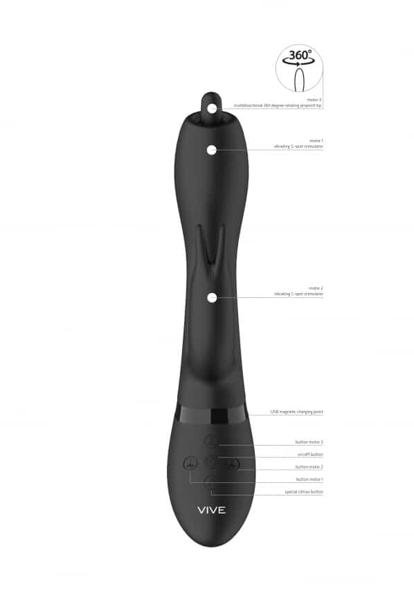 Vive Nilo Vibrator - Zwart - Afbeelding 7