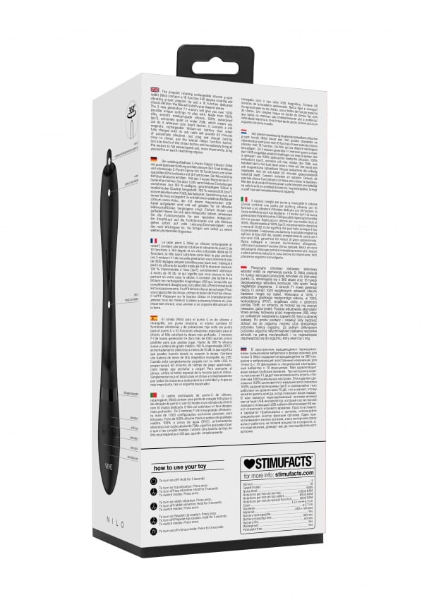 Vive Nilo Vibrator - Zwart - Afbeelding 11